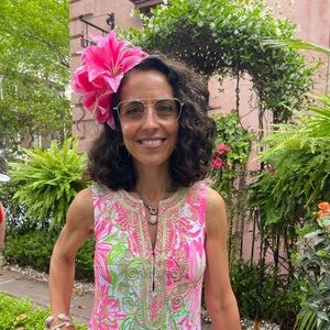 Kentucky Derby Fascinator by artisan DoraMarra Handcrafted Fuschia Lily Flowers